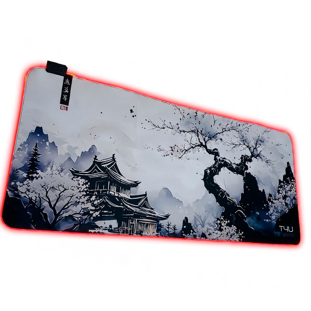 Mouse Pad Rgb Gamer Tecno4u Arte Japones 90 X 40cm