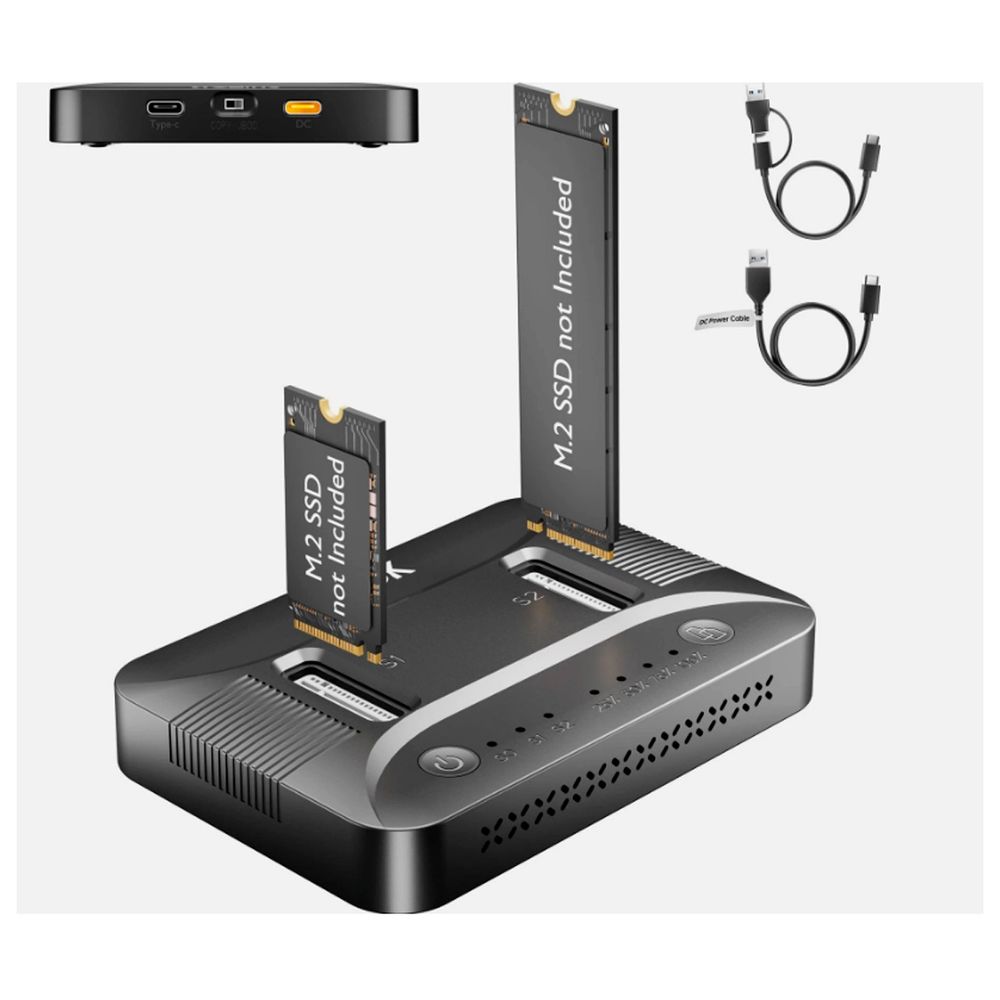 Docking Discos M.2 Nvme Ssd Usb 3.2 Rgb Clonacion Clonador