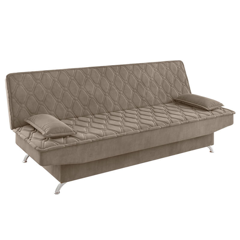 Sofa Cama Delos Unique 29757-240649 2 Cuerpos Terciopelo Perola