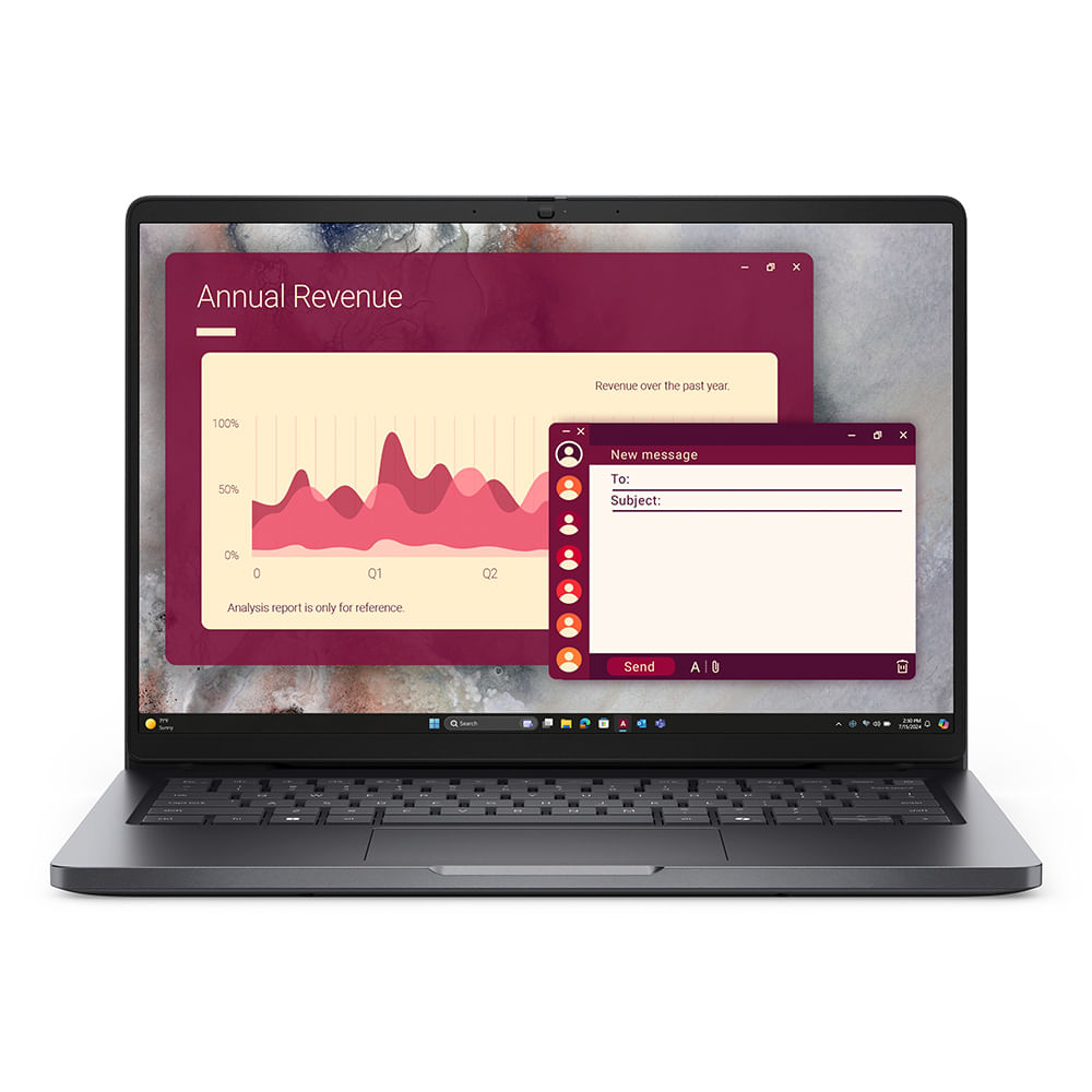 Notebook Dell 14 U5-225u 16gb Ssd512gb Pro Npu Win11pro