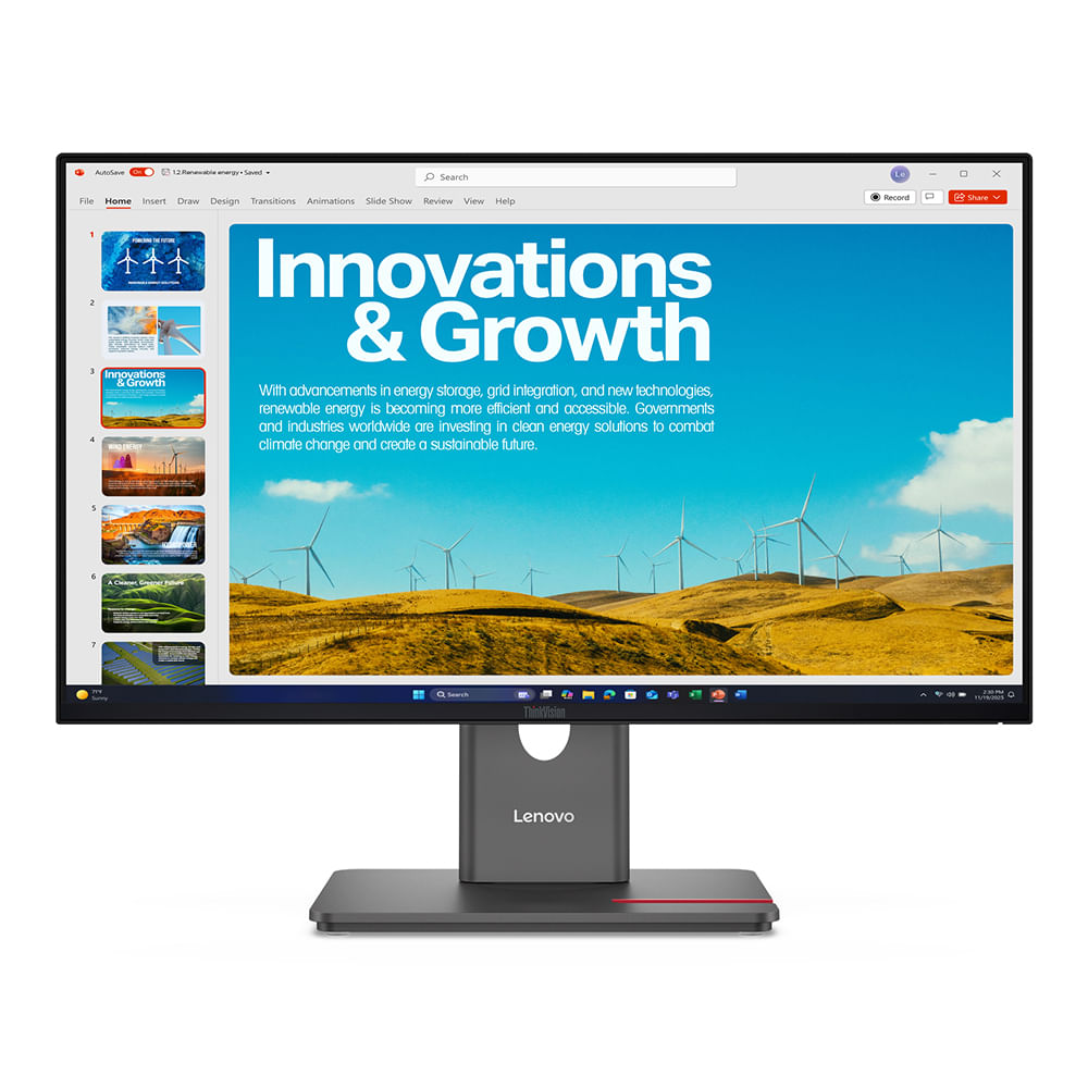 Monitor 24 Lenovo P24qd40 Con Docking Negro
