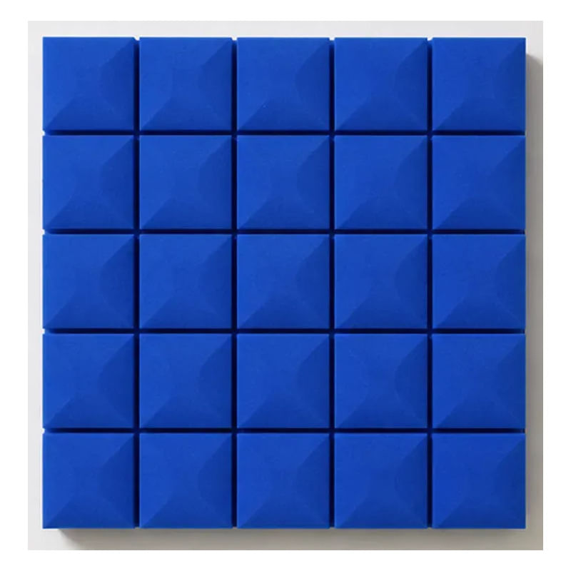 Kit X 12 Paneles Acustico Autoadhesivos Mut 50x50x5cm Azul