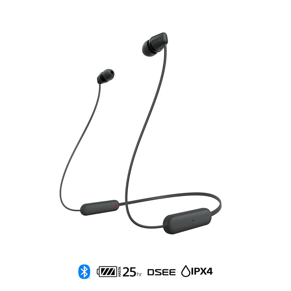 Auriculares in ear SONY Bluetooth inalámbricos WI-C100 Negro