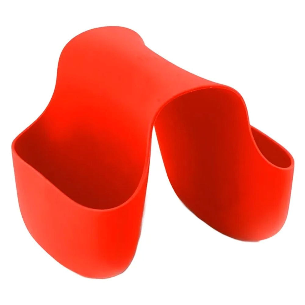 Porta Esponja Organizador De Silicona Doble Bacha Drenaje Color Rojo Translúcido