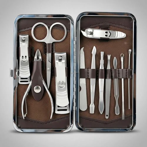 Set 12 Herramientas Manicura Y Pedicura Dehuka, Kit Completo UñAs, Estuche Incluido
