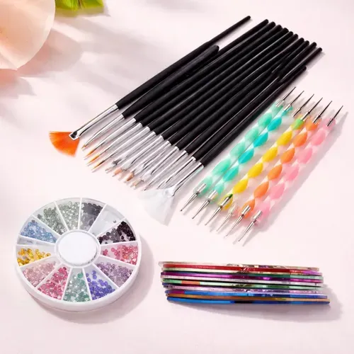 Set De Pinceles Dehuka X20 Para Nail Art DecoracióN De UñAs Profesional