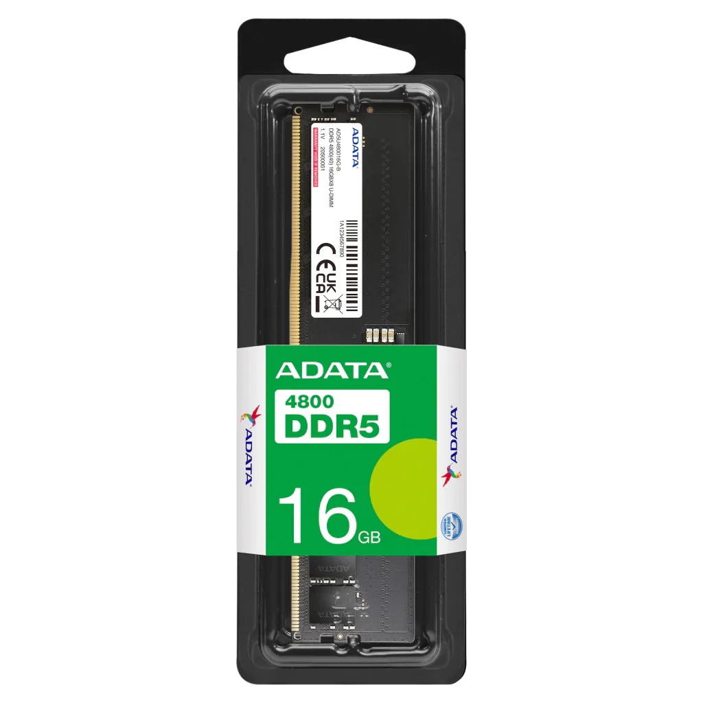 Memoria Pc Ddr5 16gb 4800mhz Black Adata Ad5u480016g-S