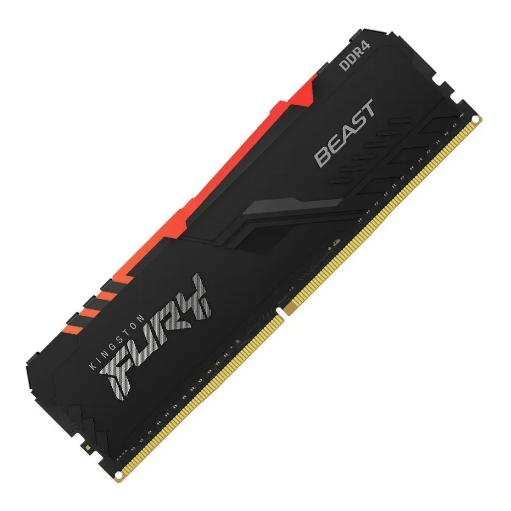 Memoria Ram Kingston Fury Beast Rgb Ddr4 8gb 3200mhz Negro