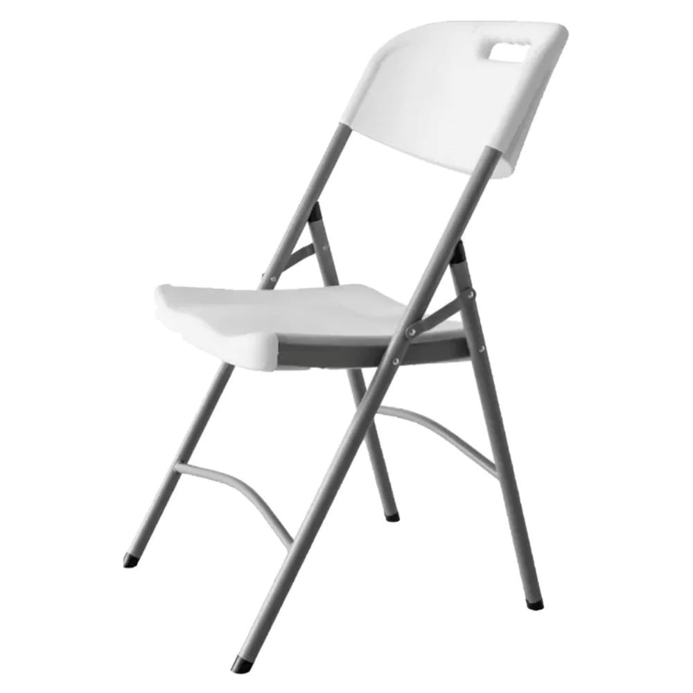 Silla Plegable Portatil Onebox Plastico Reforzado Color Blanco