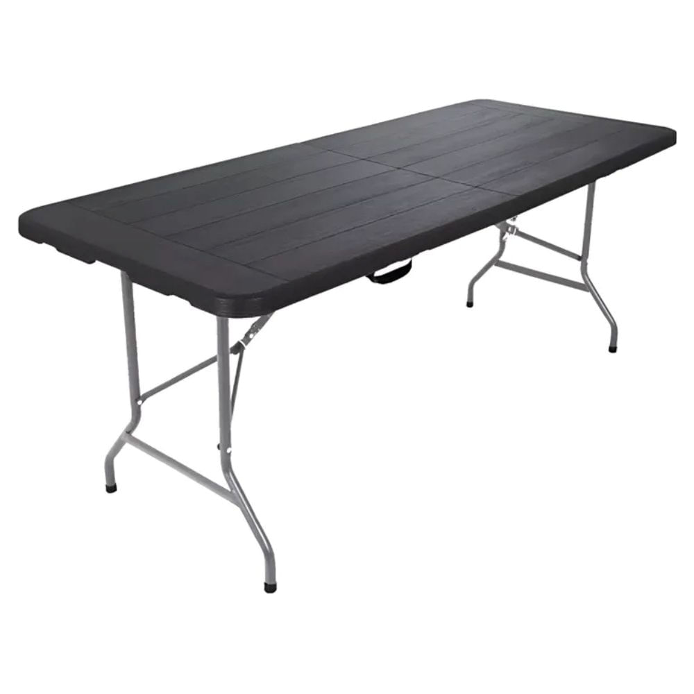Mesa Plegable Onebox Tipo Valija Portatil Negra 75cm Altura Marrón Oscuro