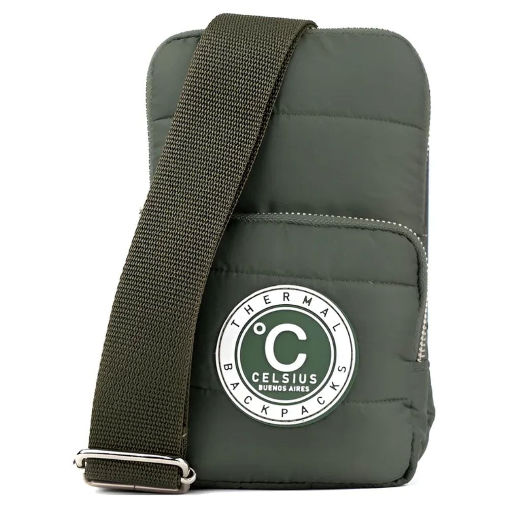 Porta Celular Termico E Impermeable Con Tarjetero Celsius Color Verde Militar