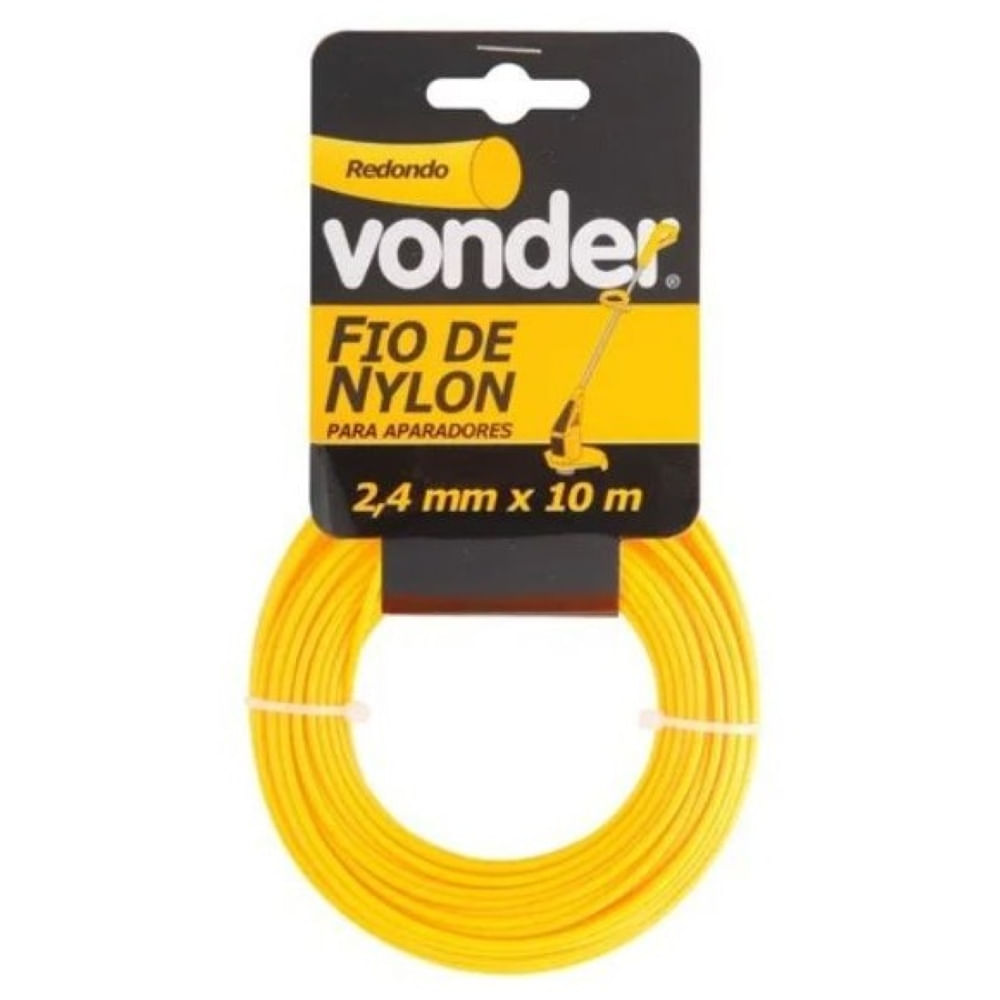 Tanza Redonda Hilo De Nylon P/ Bordeadora 2,4mm X 10m Vonder
