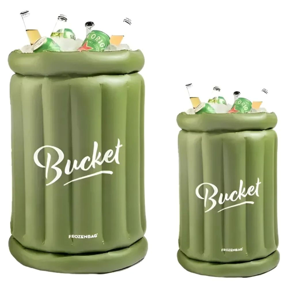 Set Frapera Inflable Frozen Bag Bucket Y Bucket Mini Color Army Green