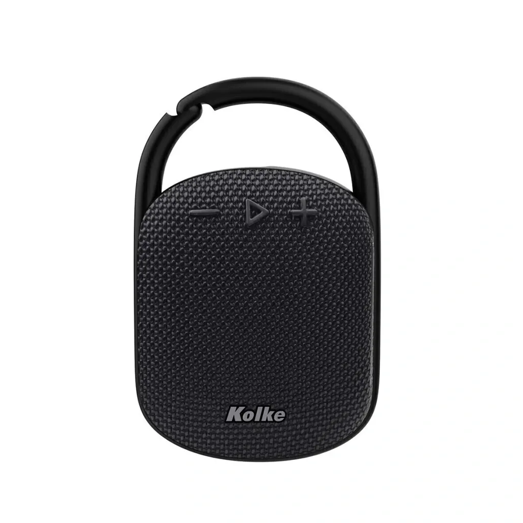 Parlante inalambrico portable de 8w bluetooth TWS resistente al agua color negro Kolke Hook KPP-788
