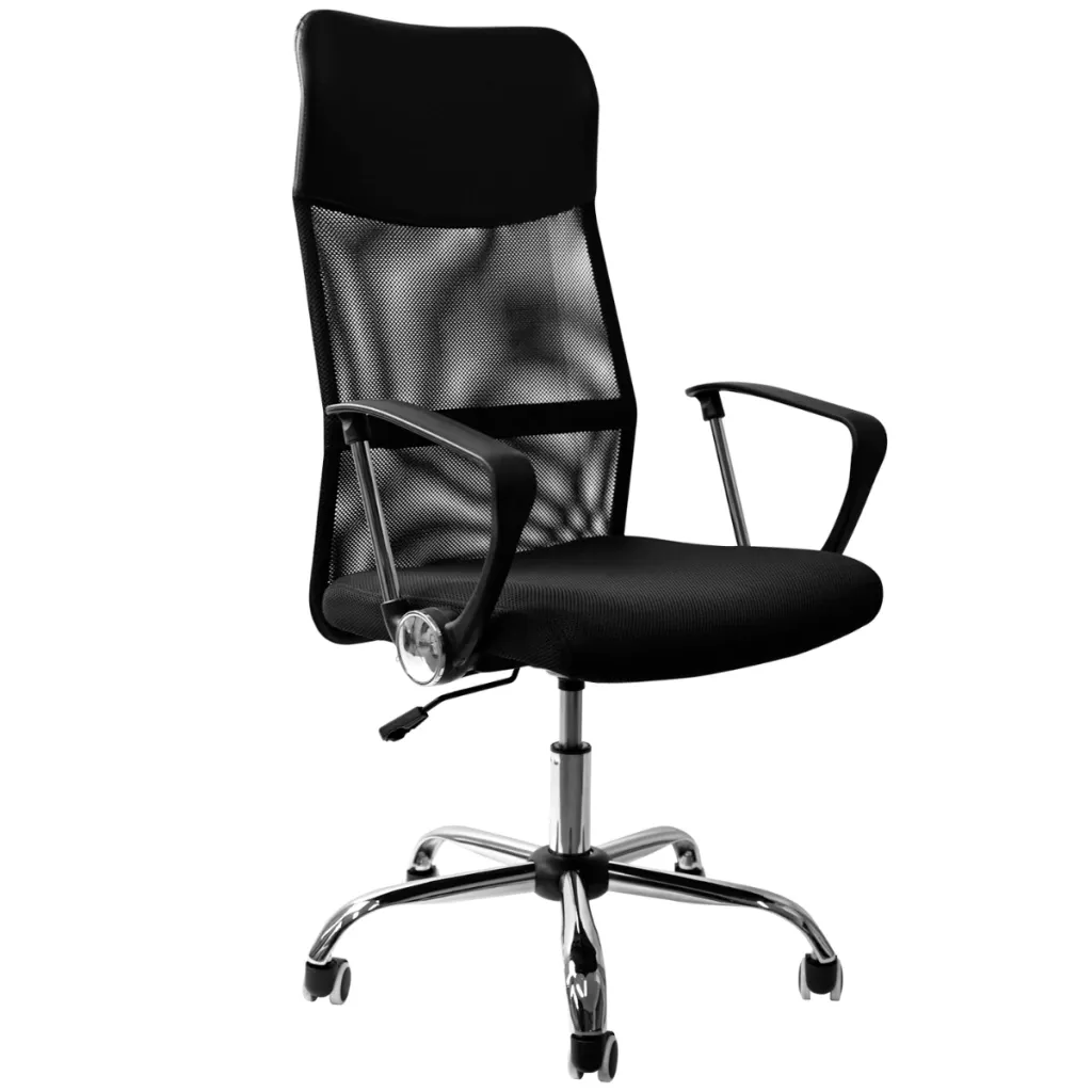 Silla Oficina Respaldo Alto Tela Mesh Alt Regulable negro -Novohome NH-OC200