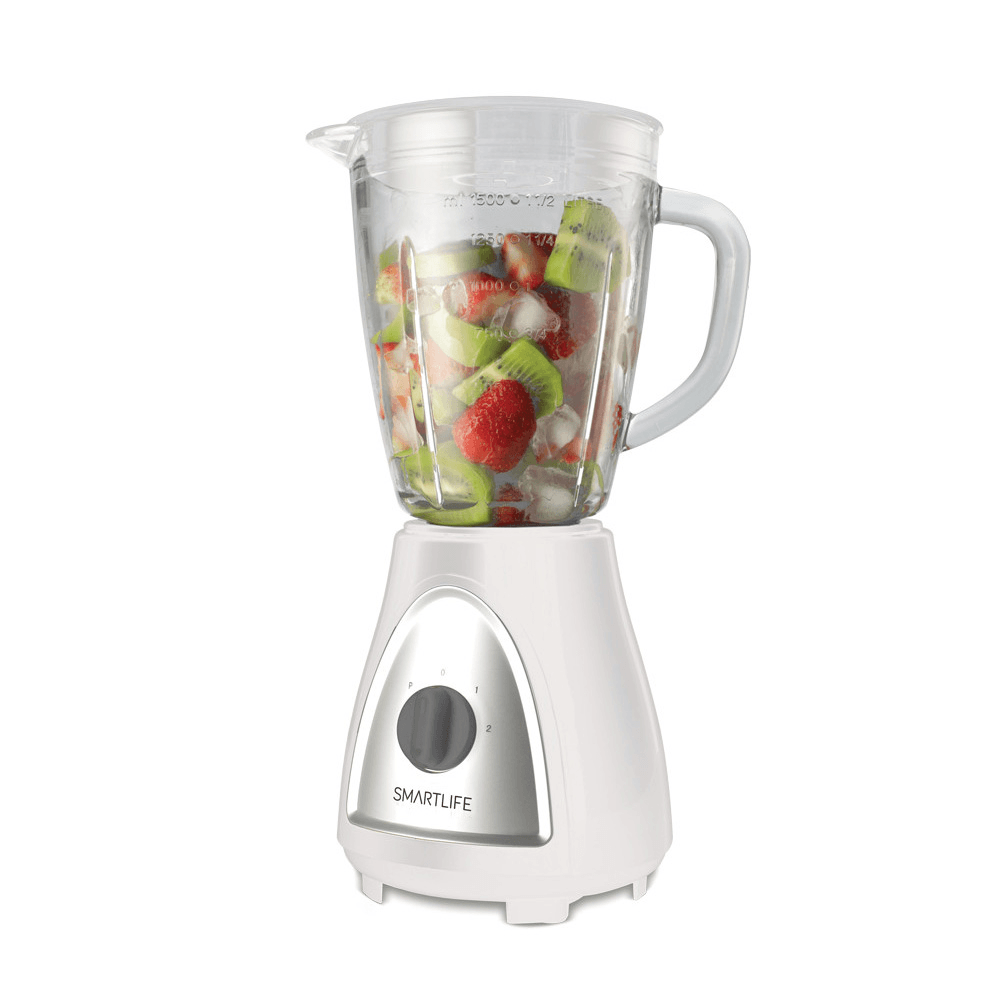 LICUADORA DE VASO SMARTLIFE SL-BL1008W 1.5L 400W JARRA DE VIDRIO
