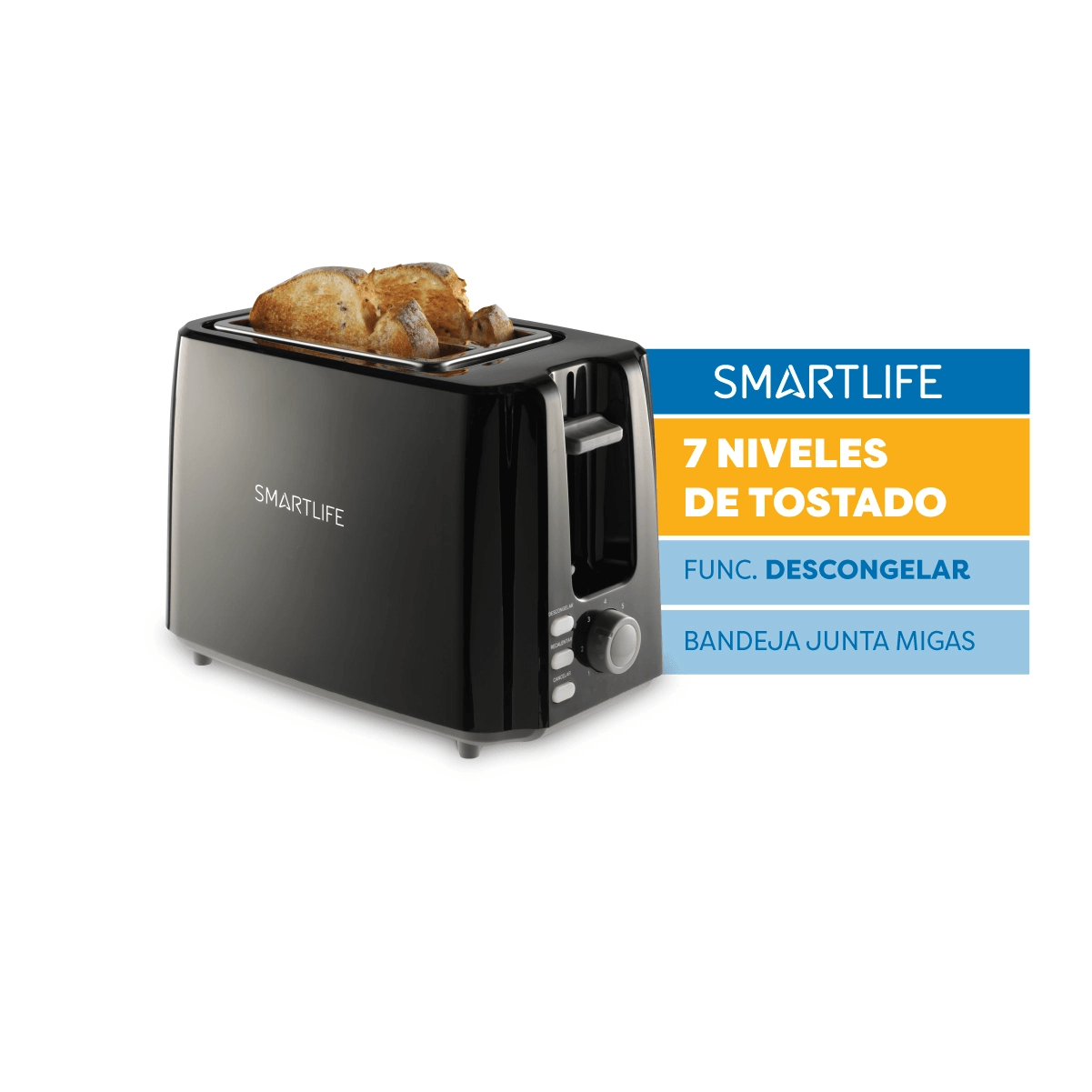 Tostadora Smartlife TO1301B 750W