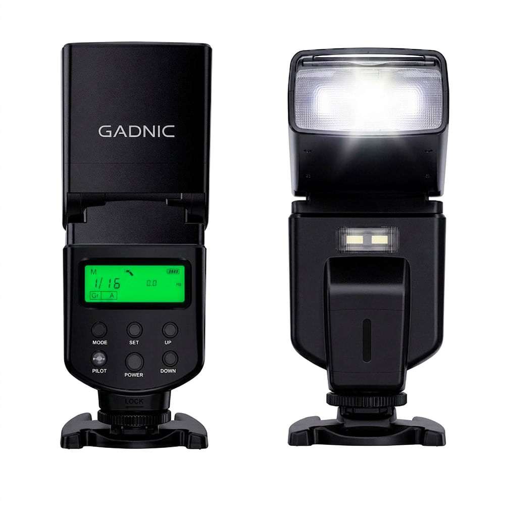 Flash Fotográfico Gadnic Con Rotación Horizontal 270 y Vertical 90 Compatibilidad Universal