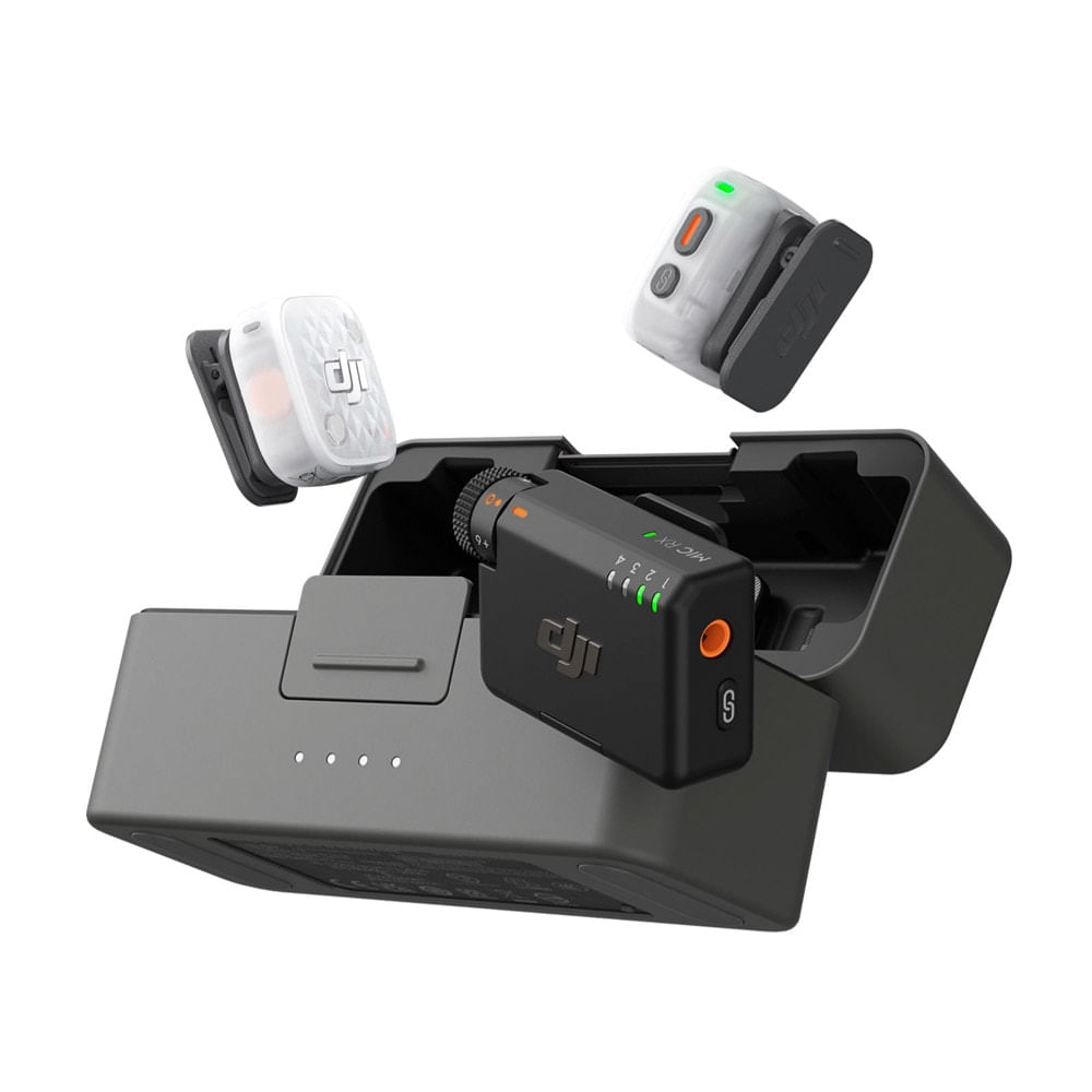 Mic Mini 2S DJI 2 TX + 1 RX + Estuche De Carga, Cancelación De Ruido Con IA