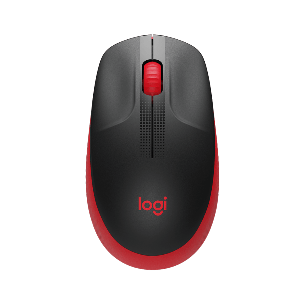 MOUSE WIRELESS LOGITECH M190 005904 RED/BLACK Rojo