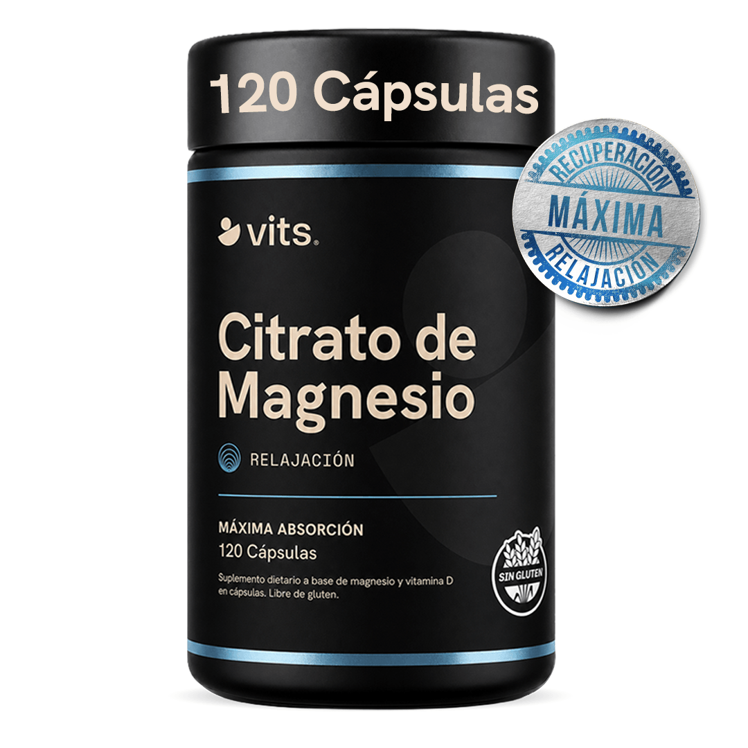 Citrato de Magnesio 120 Cápsulas Vits Nutrición