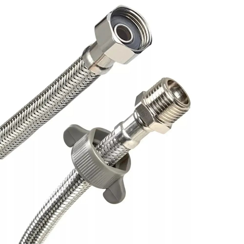 Flexible Mallado Litium 1/2 X 30cm Agua Macho Hembra Con Llave De Ajuste