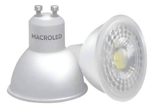 Lampara Dicroica Foco Led 7w Gu10 220v Macroled Cálida Blanco Cálido