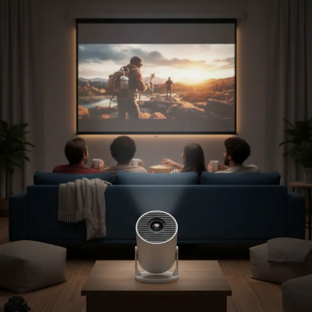 Proyector Portátil Led Soporte Usb Con Control Remoto Y Parlante Integrado Cine En Casa Home