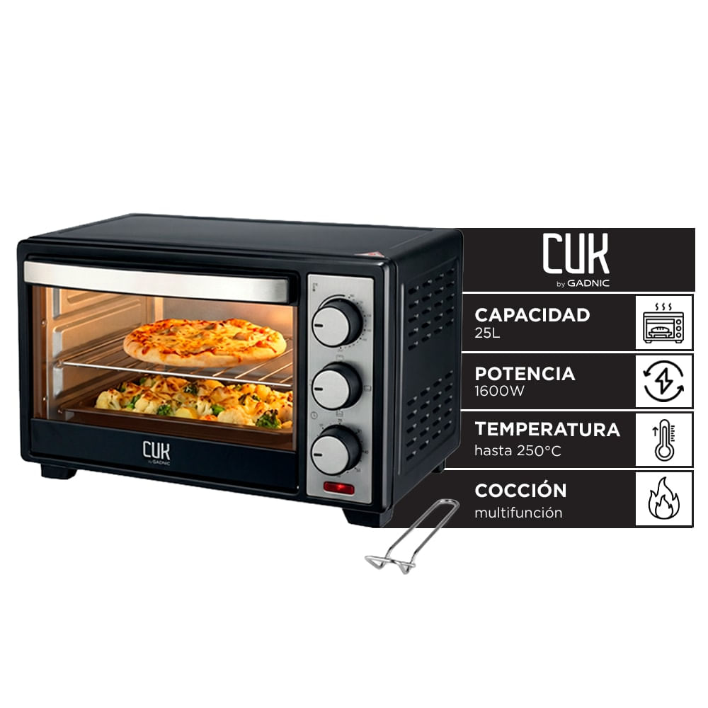 Horno Eléctrico Cuk by Gadnic 25L 1600W Multifunción