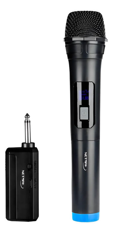 MICROFONO INALAMBRICO PROFESIONAL NETMAK NM-MC16 NEGRO DE 50HZ 15000HZ