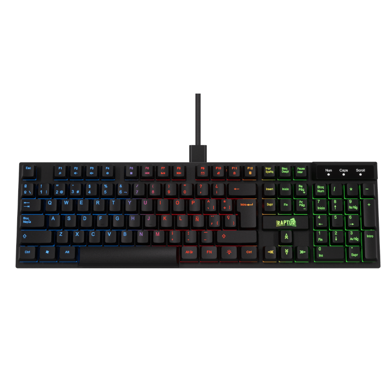 Teclado Gamer Raptor Fireclaw M1 Membrana Rainbow