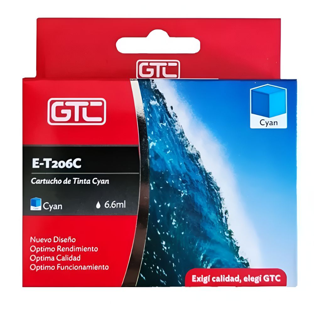 Cartucho Alternativo Gtc E-T206 Cyan