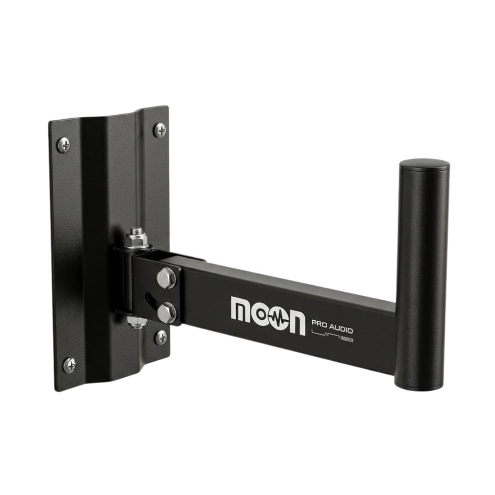 Soporte P/ Bafle De Pared Moon Pbp03 Regulable 25kg Metalico Color Negro