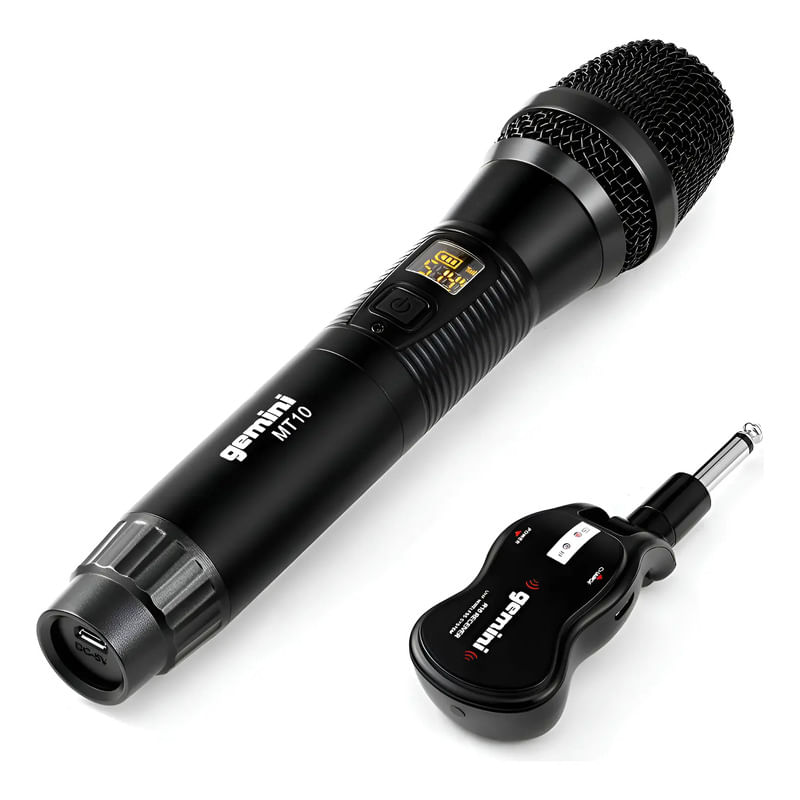 Microfono Y Receptor Inalambrico Profesional Gmu-M100 Gemini Negro