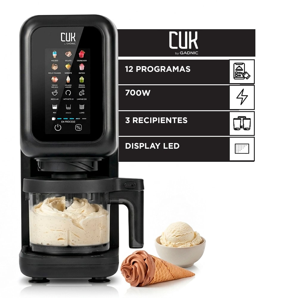 Máquina Para Hacer Helado Cuk By Gadnic 12 Programas 700W