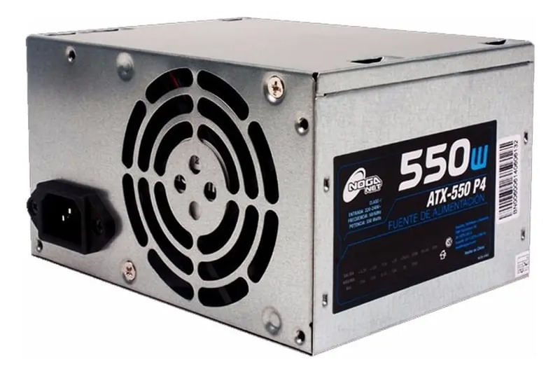 FUENTE DE ALIMENTACION PARA PC ATX NOGA 550W COOLER 8CM GENERICA
