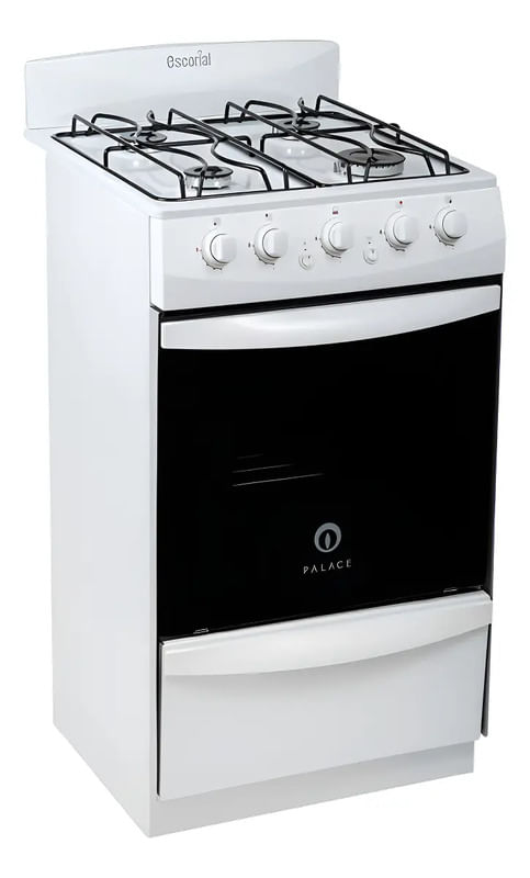 Cocina Escorial Palace Blanca Gas Natural 51cm Con Visor