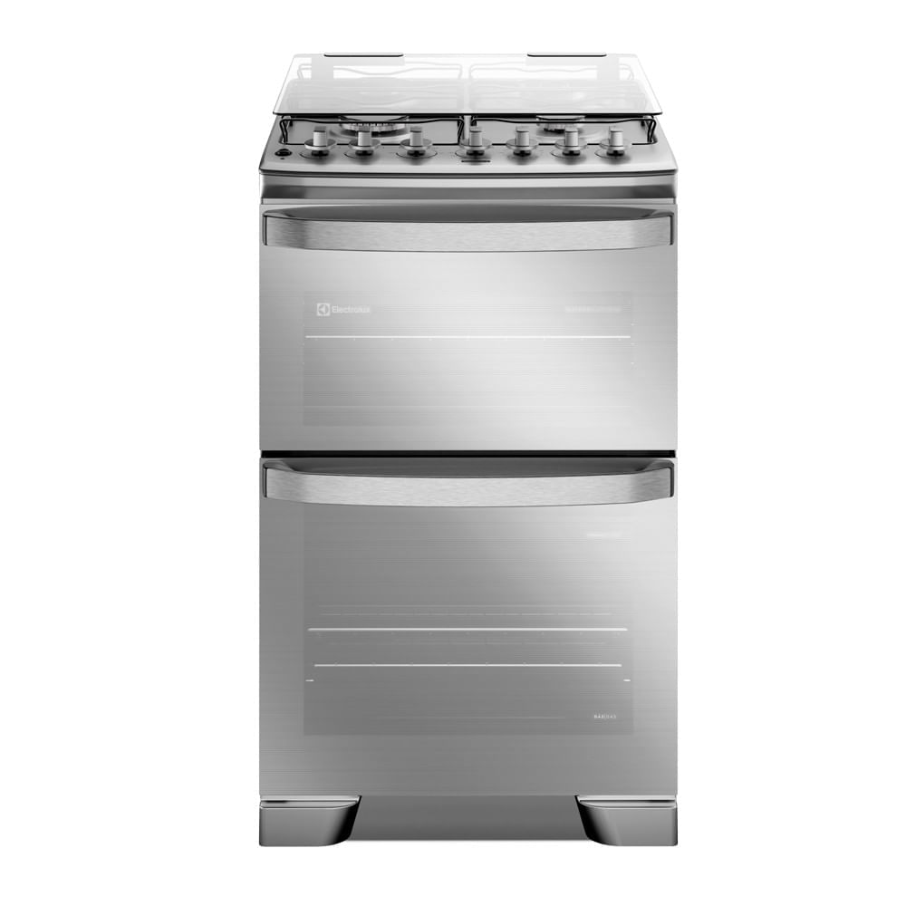 Cocina a Gas Electrolux Experience 4 Hornallas Doble Horno, PerfectCook y VaporBake Inox F4EDM