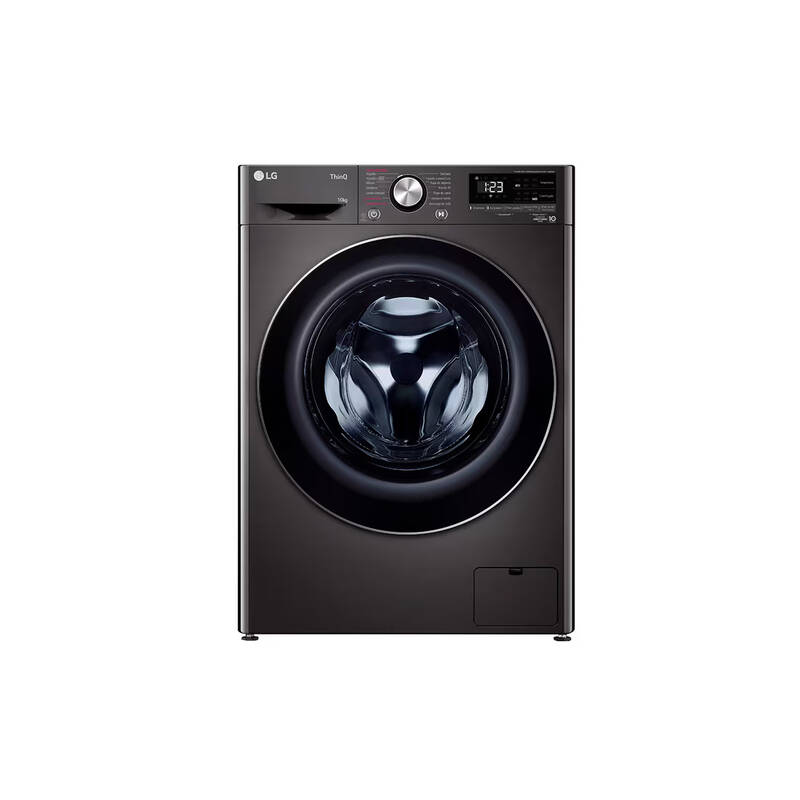 Lavarropas Carga Frontal Lg 10 Kg 1350 Rpm Inverter Black Steel Wm10bvc4s6