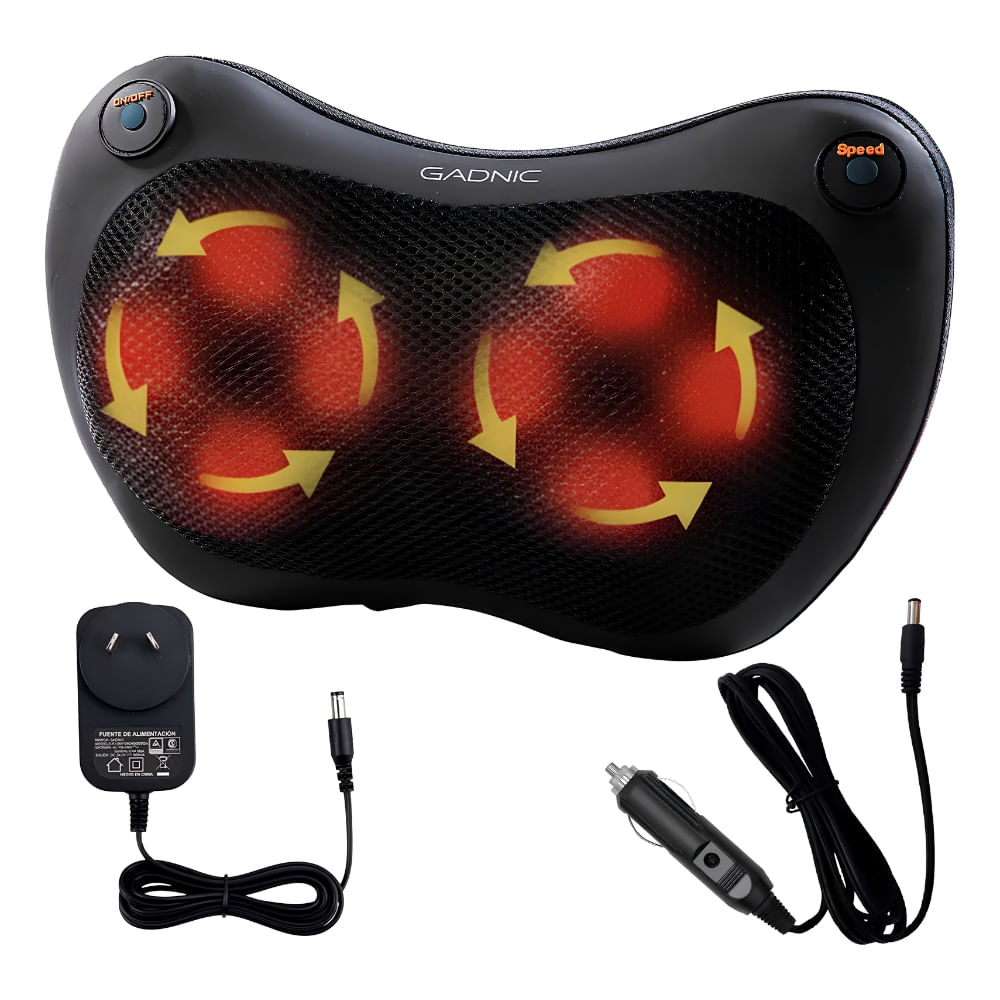 Masajeador Gadnic Wings Portatil Terapia Calor 8 Nodos 2 Modos MASAJ004