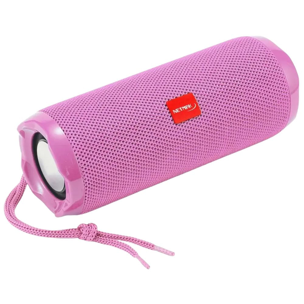 Parlante Inalambrico Netmak NM-FLOW Bluetooth 5.0 TWS 10W Rosa 18.2 X 7.35CM