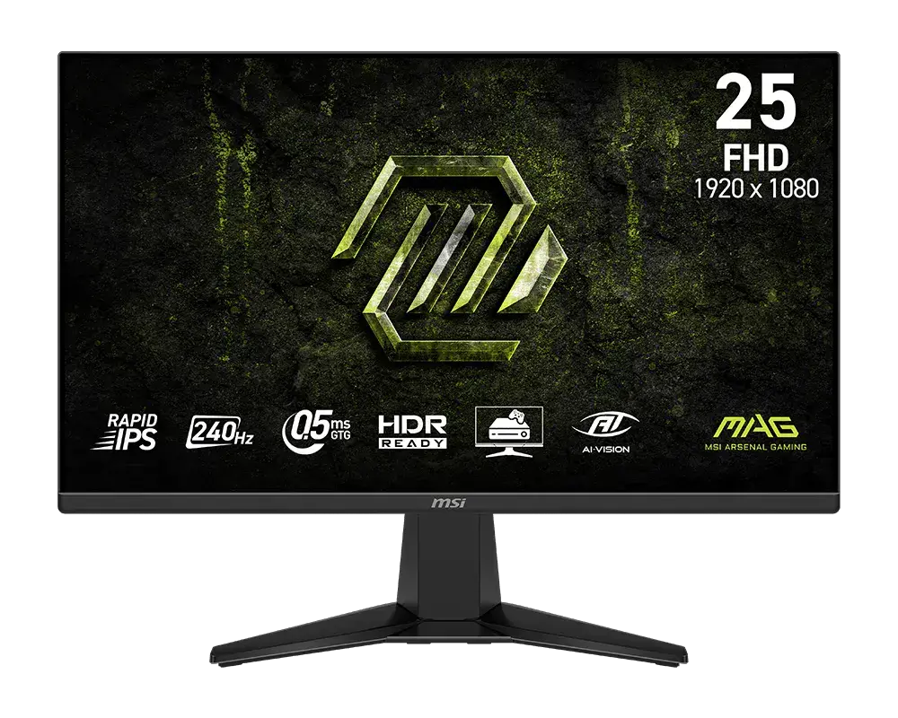 Monitor 24.5" Full Hd 240Hz 0.5ms Hdmi/Displayport s/bordes Msi