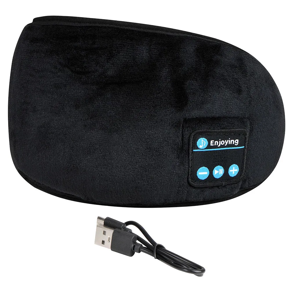 Antifaz P/ Dormir C/Auriculares Bluetooth Incorporados Negro