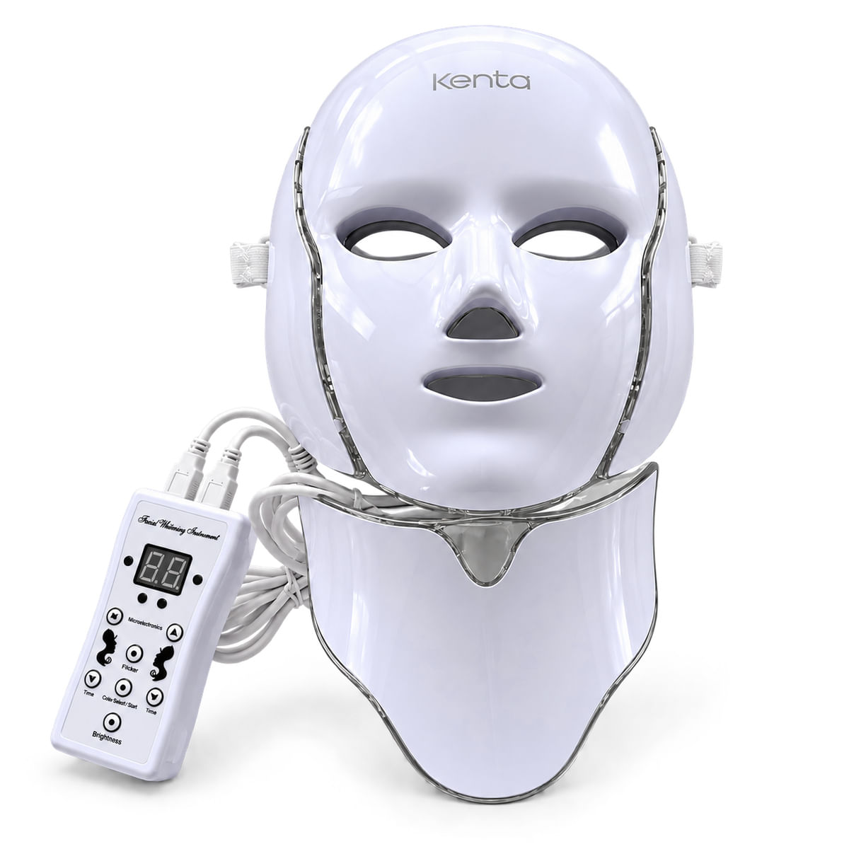 Máscara Facial LED Kenta MF75 7 Colores con Cuello