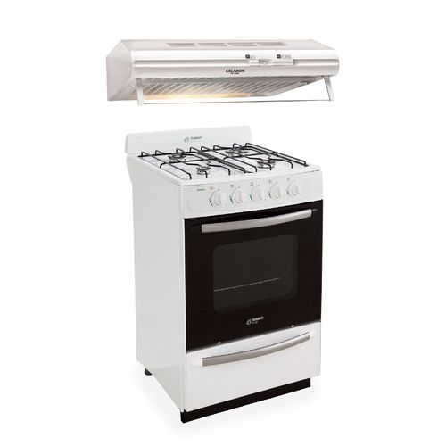 Horno a gas empotrable Ariston GA3 124 C IX A y anafe vitroceramico 60 cm -  F100162+F104298 en MeGusta