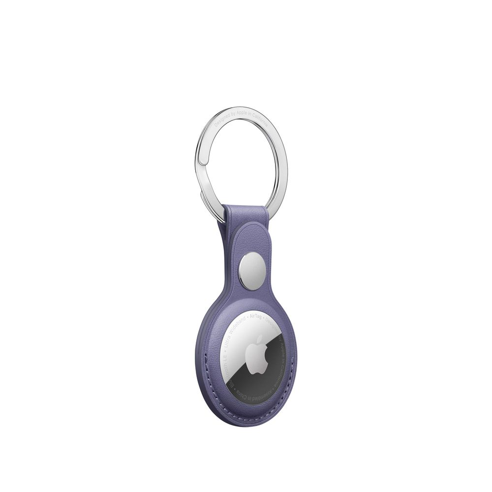 Apple AirTag Holder Leather Key Ring Holder Wisteria megusta