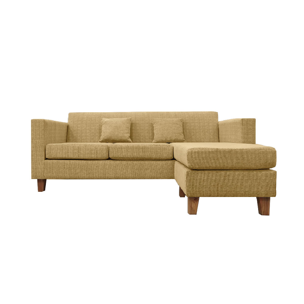 Sillón Esquinero Munich 3 Cuerpos De Chenille Beige Anubis