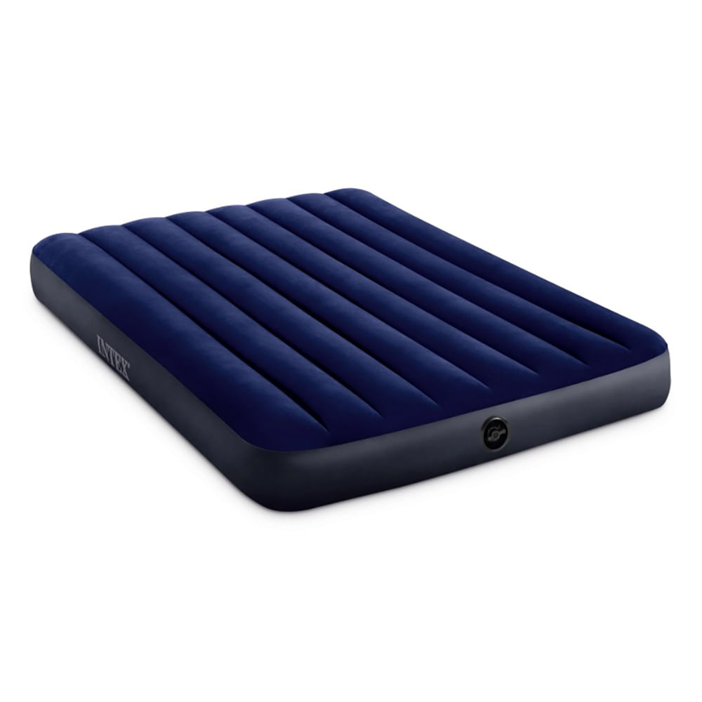 Colchon Inflable Intex Dura Beam Standard Mediano 137 x 191 x 25 Azul