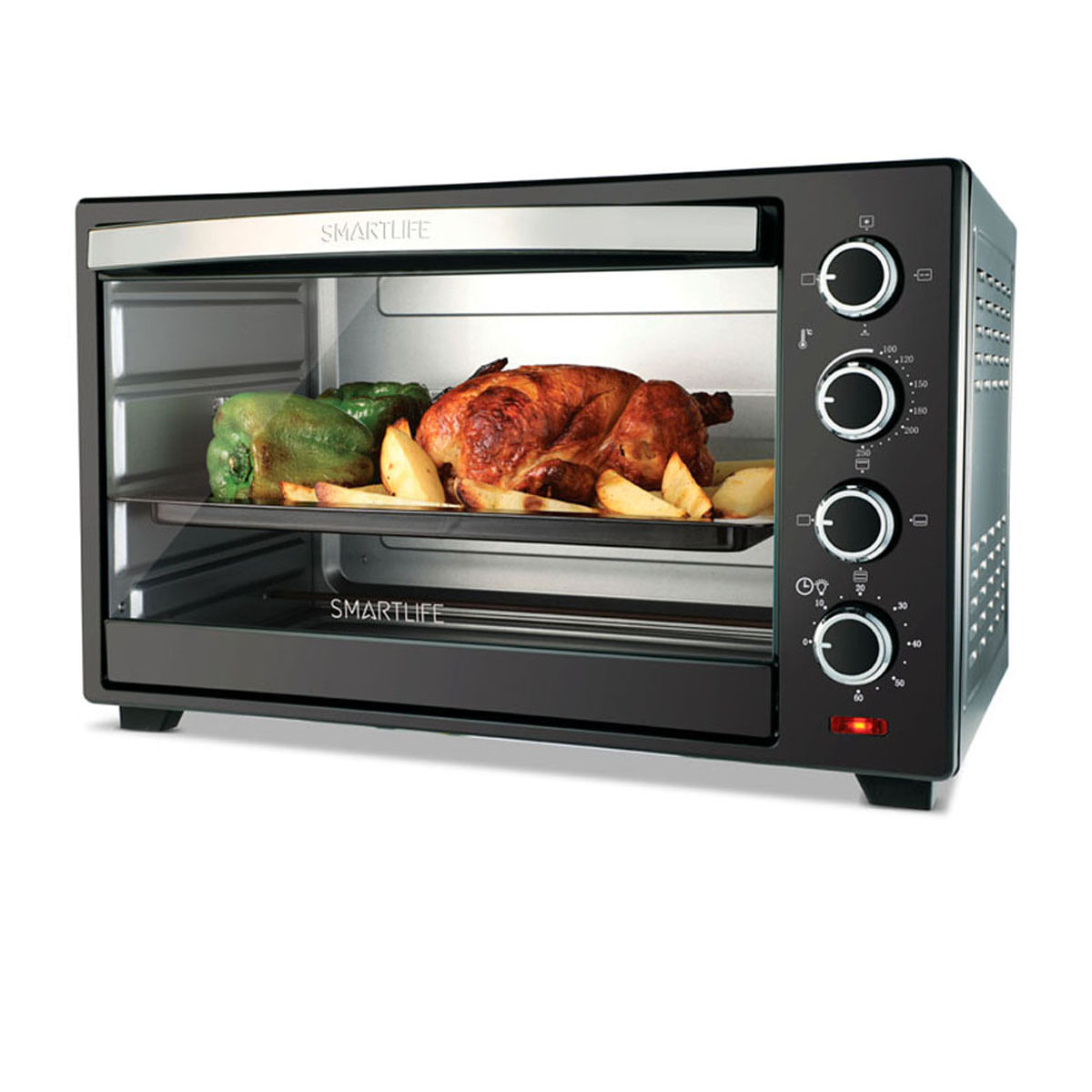 Horno  Electrico Smartlife Conveccion Spiedo 50L 6 Funciones
