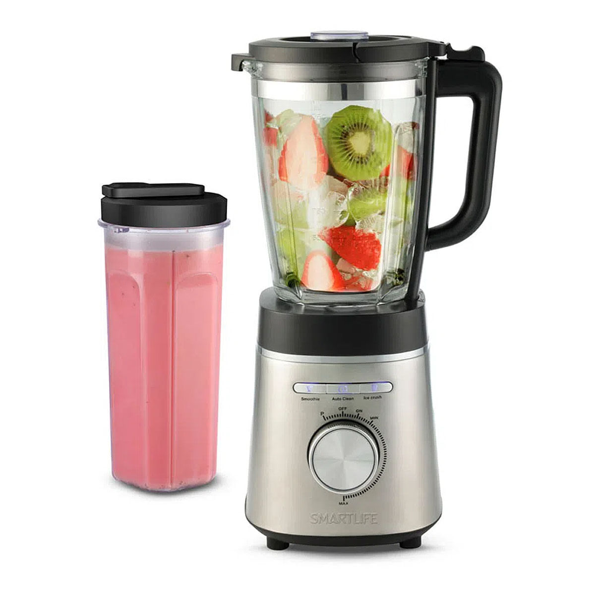 Licuadora Smartlife Jarra Vidrio  Mix & Go Smoothies 1000w